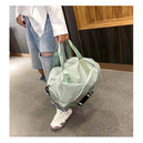 Sac de sport femme avec compartiment chaussures, sac de yoga imperméable et sac à dos de natation humide/sèche, tote de fitness pour voyage