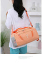 Sac de sport femme étanche pour la gym avec poche à chaussures - Sac de voyage fitness polyvalent, idéal pour la natation et l'entraînement