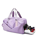 Sac de sport femme avec compartiment chaussures, sac de yoga imperméable et sac à dos de natation humide/sèche, tote de fitness pour voyage