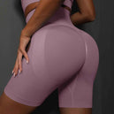 Shorts de yoga pour femmes - Shorts de sport sans couture, taille haute, pour le fitness et le cyclisme