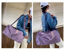 Sac de sport femme avec compartiment chaussures, sac de yoga imperméable et sac à dos de natation humide/sèche, tote de fitness pour voyage
