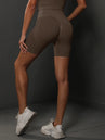Shorts de yoga pour femmes - Shorts de sport sans couture, taille haute, pour le fitness et le cyclisme
