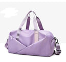 Sac de sport femme avec compartiment chaussures, sac de yoga imperméable et sac à dos de natation humide/sèche, tote de fitness pour voyage