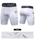 Shorts de course homme compression avec poche, rapide à sécher, pour entraînement et fitness - Mondial sport