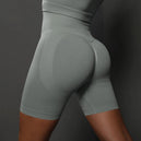 Shorts de yoga pour femmes - Shorts de sport sans couture, taille haute, pour le fitness et le cyclisme