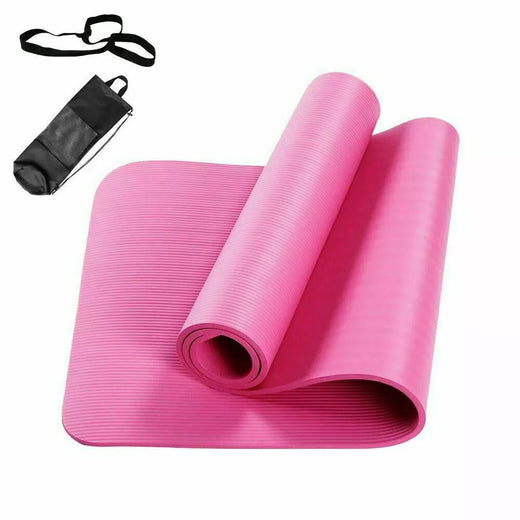 Tapis de yoga 183*61 cm avec sac de transport, matelas d'exercice NBR pour Fitness et Pilates à domicile - Mondial sport