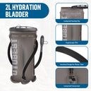 Sac à dos de trail léger 10L avec gilet d'hydratation ultra léger et poche à eau de 2L pour randonnée, cyclisme et marathon - Mondial sport