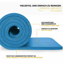 Tapis de yoga 183*61 cm avec sac de transport, matelas d'exercice NBR pour Fitness et Pilates à domicile - Mondial sport