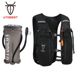Sac à dos de trail léger 10L avec gilet d'hydratation ultra léger et poche à eau de 2L pour randonnée, cyclisme et marathon - Mondial sport