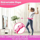 Cercle de sport lesté ajustable pour adultes - Perte de poids, taille plus, exercice intelligent 2 en 1 avec nœuds détachables