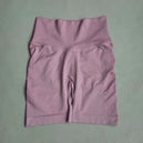 Shorts de yoga pour femmes - Shorts de sport sans couture, taille haute, pour le fitness et le cyclisme