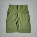 Shorts de yoga pour femmes - Shorts de sport sans couture, taille haute, pour le fitness et le cyclisme