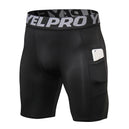 Shorts de course homme compression avec poche, rapide à sécher, pour entraînement et fitness - Mondial sport