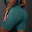 Shorts de yoga pour femmes - Shorts de sport sans couture, taille haute, pour le fitness et le cyclisme