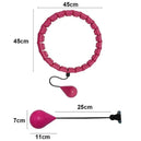 Cercle de sport lesté ajustable pour adultes - Perte de poids, taille plus, exercice intelligent 2 en 1 avec nœuds détachables