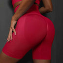 Shorts de yoga pour femmes - Shorts de sport sans couture, taille haute, pour le fitness et le cyclisme