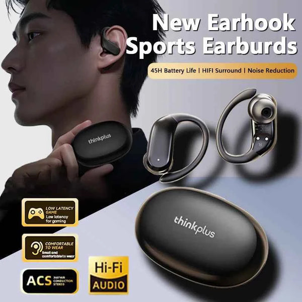 Écouteurs Bluetooth Lenovo XT55 LP75 XT80 avec Batterie Longue Durée et Son Hi-Fi, Casque Sport à Réduction de Bruit