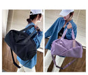 Sac de sport femme avec compartiment chaussures, sac de yoga imperméable et sac à dos de natation humide/sèche, tote de fitness pour voyage