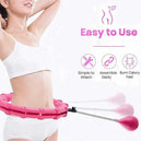 Cercle de sport lesté ajustable pour adultes - Perte de poids, taille plus, exercice intelligent 2 en 1 avec nœuds détachables