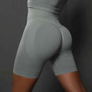 Shorts de yoga pour femmes - Shorts de sport sans couture, taille haute, pour le fitness et le cyclisme