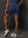 Shorts de yoga pour femmes - Shorts de sport sans couture, taille haute, pour le fitness et le cyclisme