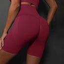 Shorts de yoga pour femmes - Shorts de sport sans couture, taille haute, pour le fitness et le cyclisme